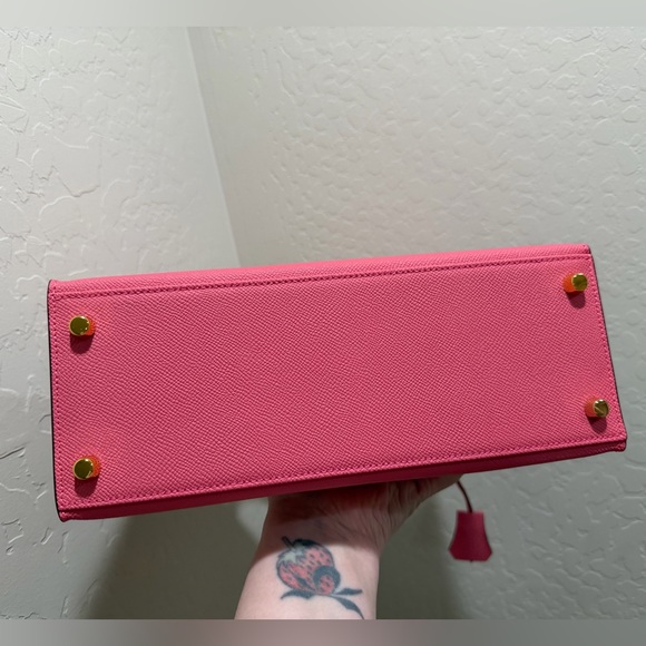 Laluva Kally Leather Bag Pink 28cm - Picture 5 of 6